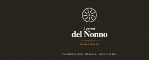 Cover con logo in negativo e pattern della macina