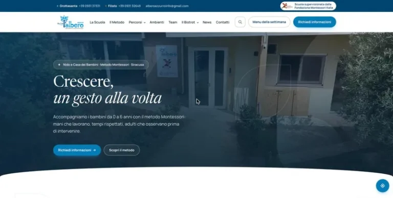 Sito web Albero Azzurro Asilo nido Siracusa realizzato da ApplicationWeb