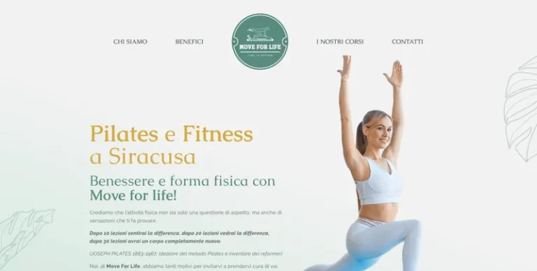 Sito web Move For Life Siracusa realizzato da ApplicationWeb