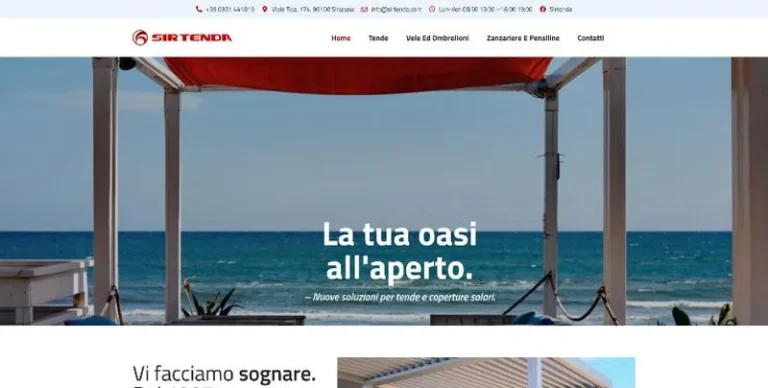 Sito web SirTenda Siracusa realizzato da ApplicationWeb