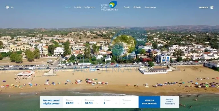 Sito web Hotel Villa Mediterranea realizzato da ApplicationWeb